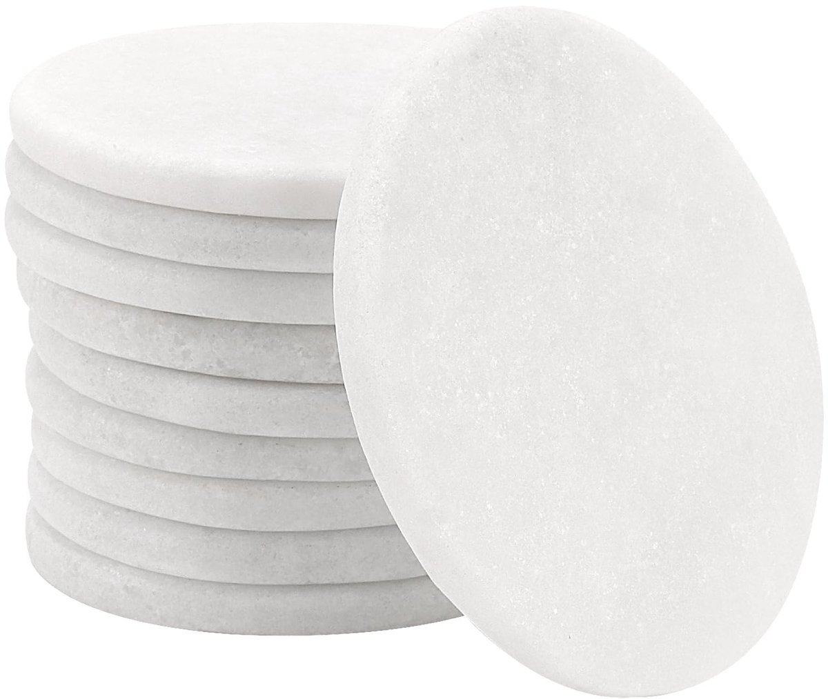 Dailygoods - 10 stuks witte ovale kiezelstenen voor schilderen en decoratie
