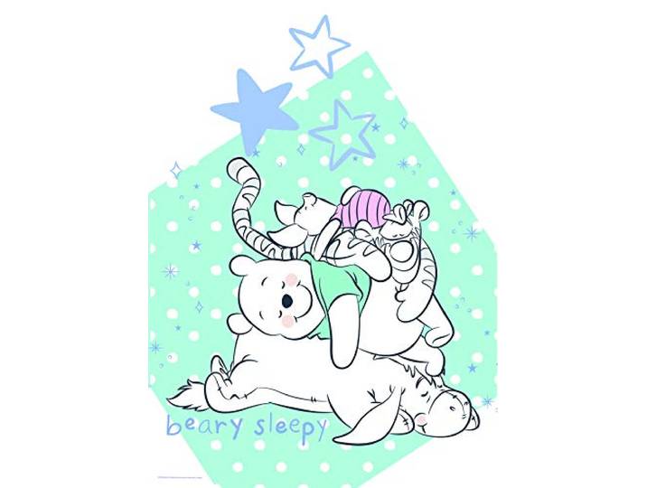Komar Poster d'art Mural\, 50cm x 70cm\, Winnie Pooh Beary Sleepy