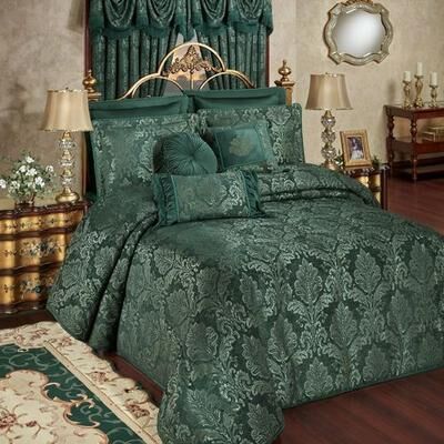 Touch of Class Camelot Grande Bedspread Emerald Green, King, Emerald Green