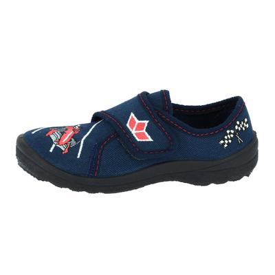 Hausschuh LICO "Hausschuh Sweet Boy", Kinder, Gr. 26, blau, Synthetik, Schuhe Hausschuh