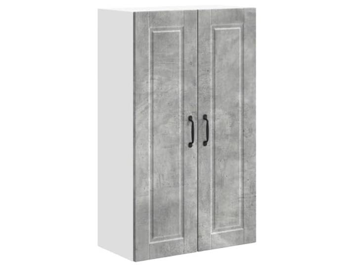 HKTMGDNG Küchen Wandschrank 60x31x100 cm Hängeschrank Beton Grau Platzsparender Küchen-Hängeschrank aus Holzwerkstoff mit 3 Fächern und 2 Türen für Küche, Esszimmer oder Vorratsraum.