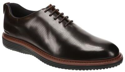 Johnston & Murphy Upton One-Piece Perfed Plain Toe - Mens 9.5 Brown Oxford Shoes Medium