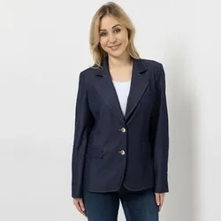 EVA LUTZ Blazer mit Reverskragen Knopfleiste figurbetont