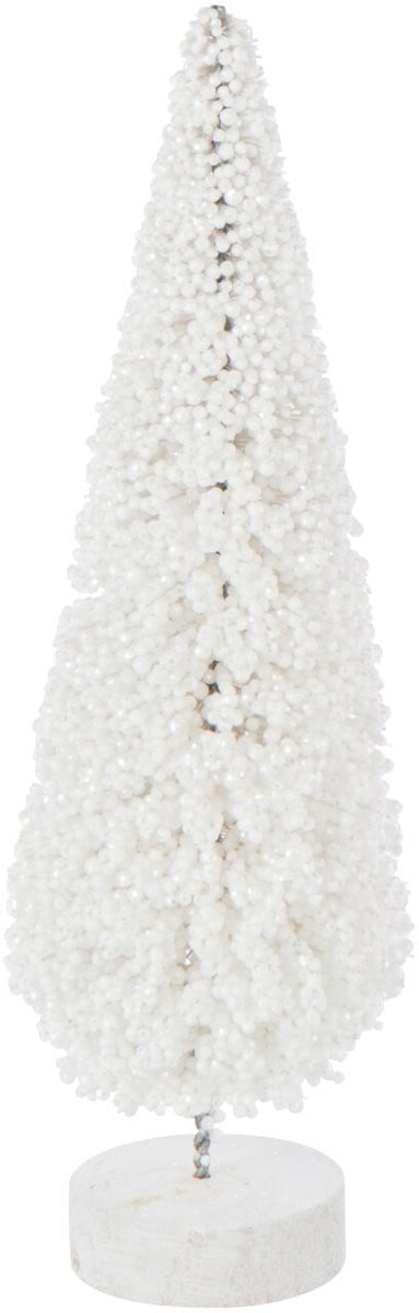 J-Line Kerstboom decoratie wit kunststof small