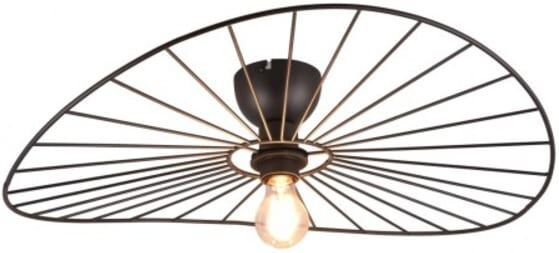 Trio Lighting Plafonnier design en métal noir Noir 60x15x60cm