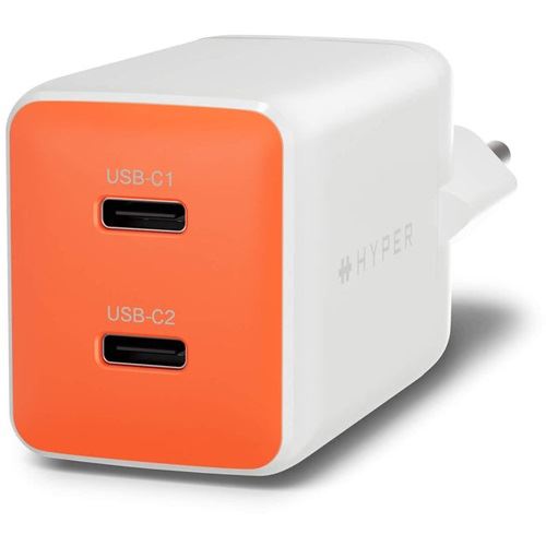 Targus Hyper Juice Flex Netzteil GaN 45W 2x USB-C orange