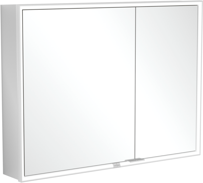 Villeroy und Boch My View Now Einbau-Spiegelschrank A4561000 100 x 75 x 16,8 cm, LED-Beleuchtung, 2 Türen, mit Sensorschalter