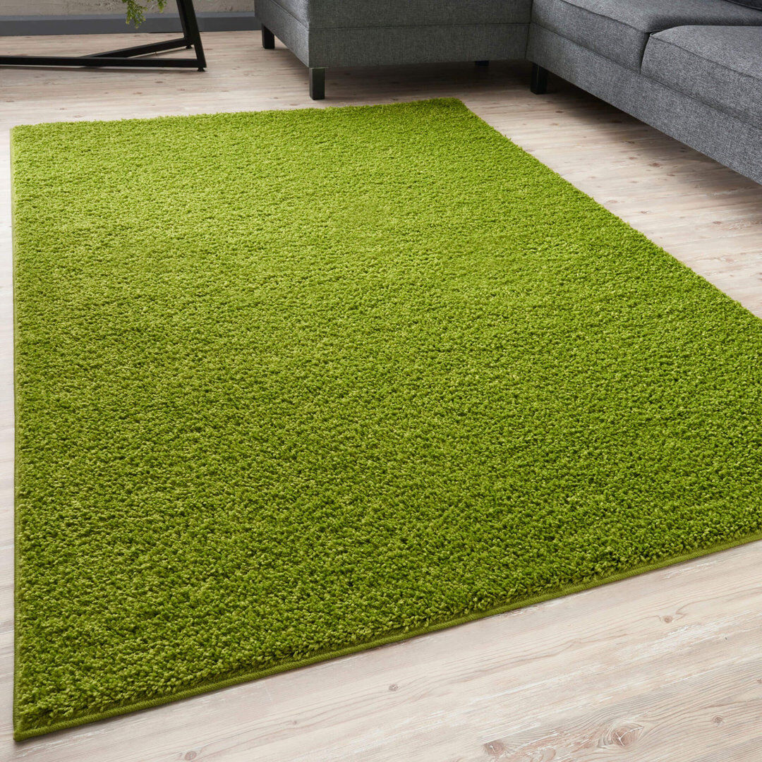 THE RUGS Myshaggy Collection Rugs Solid Design in Green Green Rectangle 180 x 270 cm