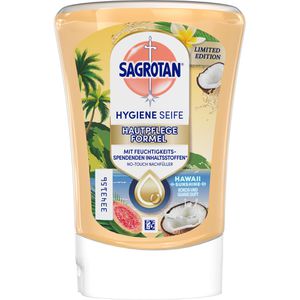 Sagrotan Seife No-Touch Hawaii Sunshine, Kokos und Guave Duft, Flüssigseife, Nachfüller, antibakteriell, 250 ml