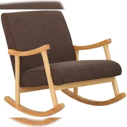 CLP Schaukelstuhl Morelia Stoff natur braun