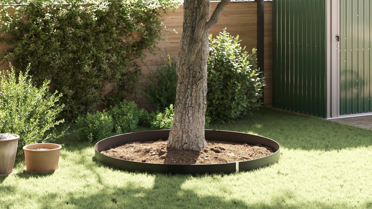 vidaXL Wortelbegrenzer met metalen strip, Polyetheen, Zwart, 0,7 x 15 m
