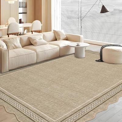 Garvee Modern Curved Rope Border Scalloped Area Rug
