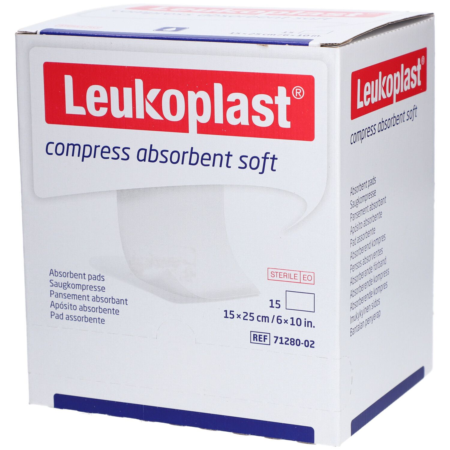 Leukoplast compress absorbent soft steril 15x25cm 15x1 St Kompressen