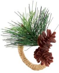 Saro Lifestyle Forest Floor Pinecone Napkin Ring (Set of 4)