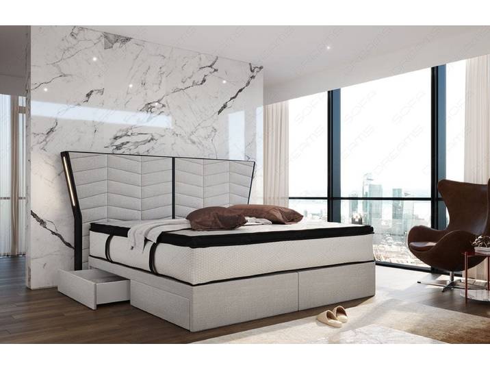 Boxspringbett Novara Stoff