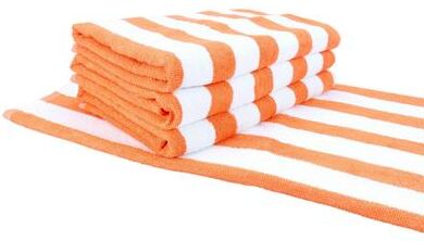 Arkwright Cali Cabana 4-Piece Striped Cotton Beach Towel Set - 30x60
