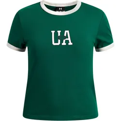 UNDER ARMOUR Ringer T-Shirt Mädchen 312 - campus ivy/summit white/black L (149-160 cm)