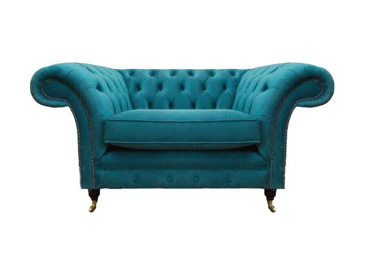 Xlmoebel Sessel Eleganter blauer Textilsessel mit hohem Sitzkomfort (Sessel), Hergestellt in Europa
