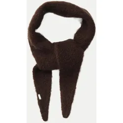 Schmaler Strickschal Ableti Braun