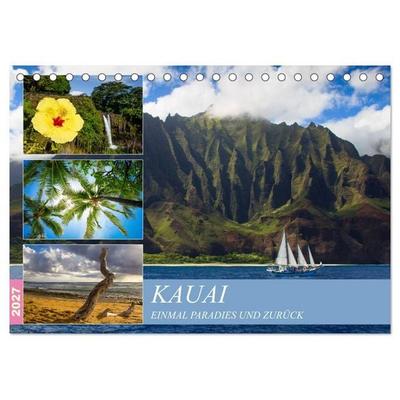 Kauai - Einmal Paradies und zurück (Tischkalender 2027 DIN A5 quer), CALVENDO Monatskalender