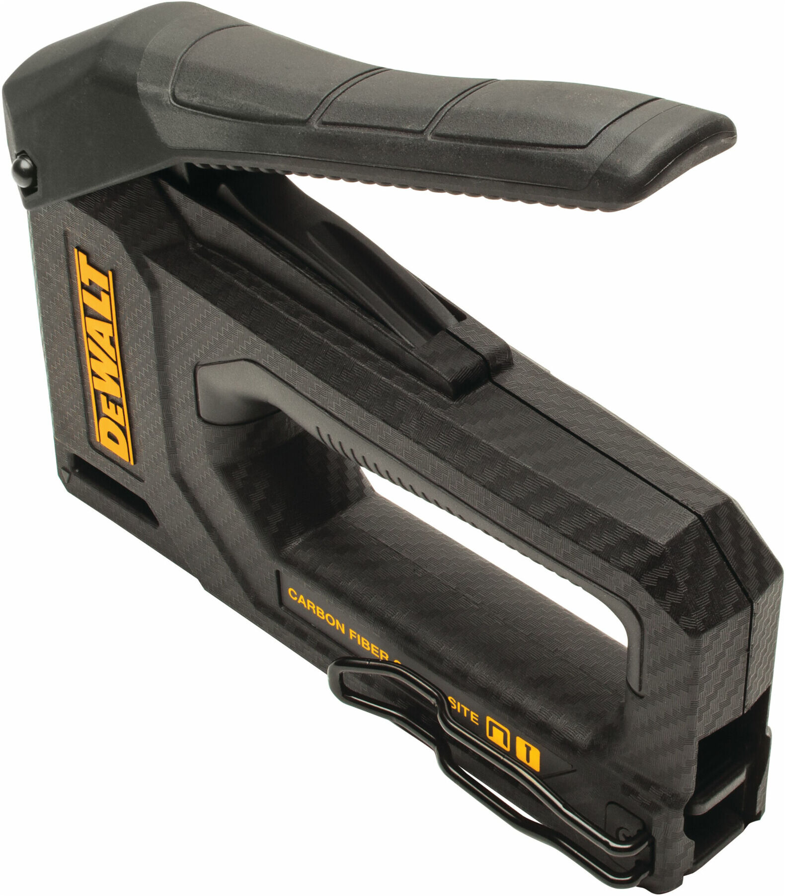 DEWALT 2-in-1 Karbonfaser Handtacker und Nagler für 6-14mm Klammern und 12, 15mm Stiftnägel Typ 18 DWHT80276-0)