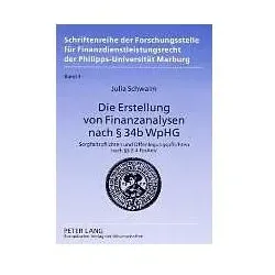 Die Erstellung von Finanzanalysen nach § 34b WpHG, Fachbücher von Julia Schwalm