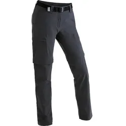 MAIER SPORTS Damen Hose Inara slim zip Da-Zip Off Hose el., Größe 36 in Schwarz Schwarz