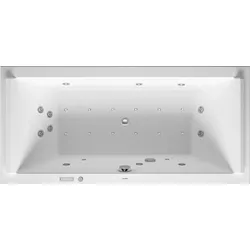 Duravit Starck Whirlpool, Einbauversion, 2 Rückenschrägen, Gestell, Ab- und Überlaufgarnitur chrom, Combi-System E, 1900x900mm, 760340000CE1000