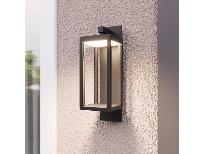 LED Aussenwandleuchte Ferdinand Lucande, alu / grau / zink, Aluminium, Modern, LED Wandleuchte außen