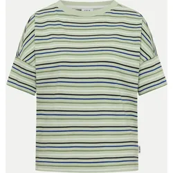 T-Shirt mit Streifenmuster Blau XL