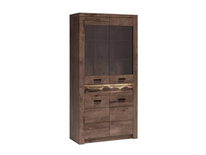 Lomadox Vitrinenschrank Vitrine Highboard Sideboard Kommode Aufbewahrungsschrank Wohnzimmer Schrank modern in braun