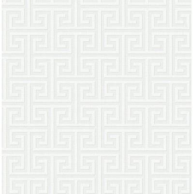 Seabrook Designs New York Greek Key Unpasted Wallpaper