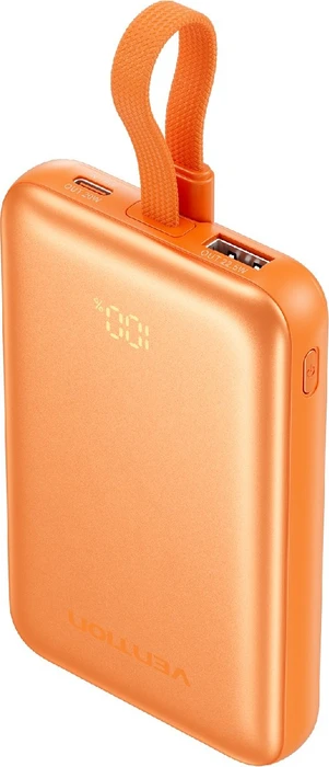 Vention 10 000 mAh Magnetic Wireless Powerbank (USB-C + USB-C / USB-A / Wireless) 22,5 W Orange Univ