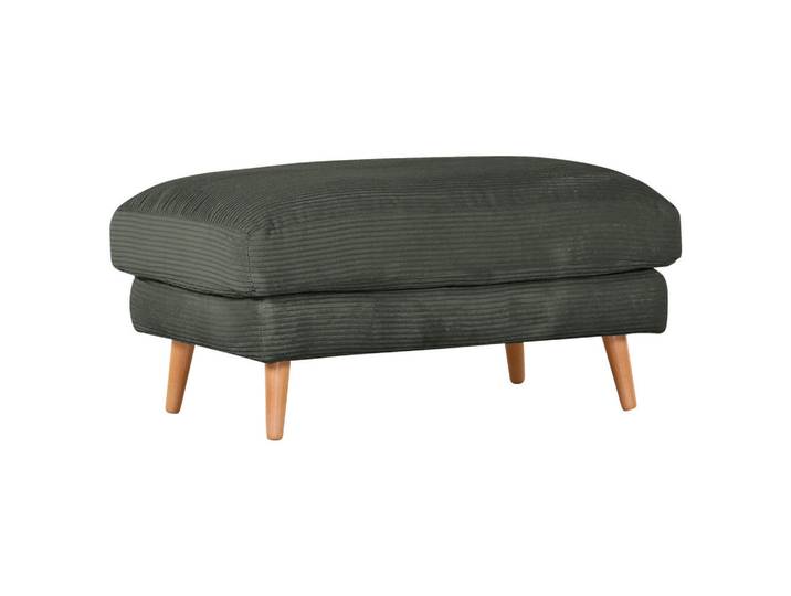 Landscape Hocker Amaro, Dunkelgrün, Holz, Uni, rechteckig, 100x50x63 cm, Fußauswahl, Stoffauswahl, Wohnzimmer, Hocker, Sitzhocker