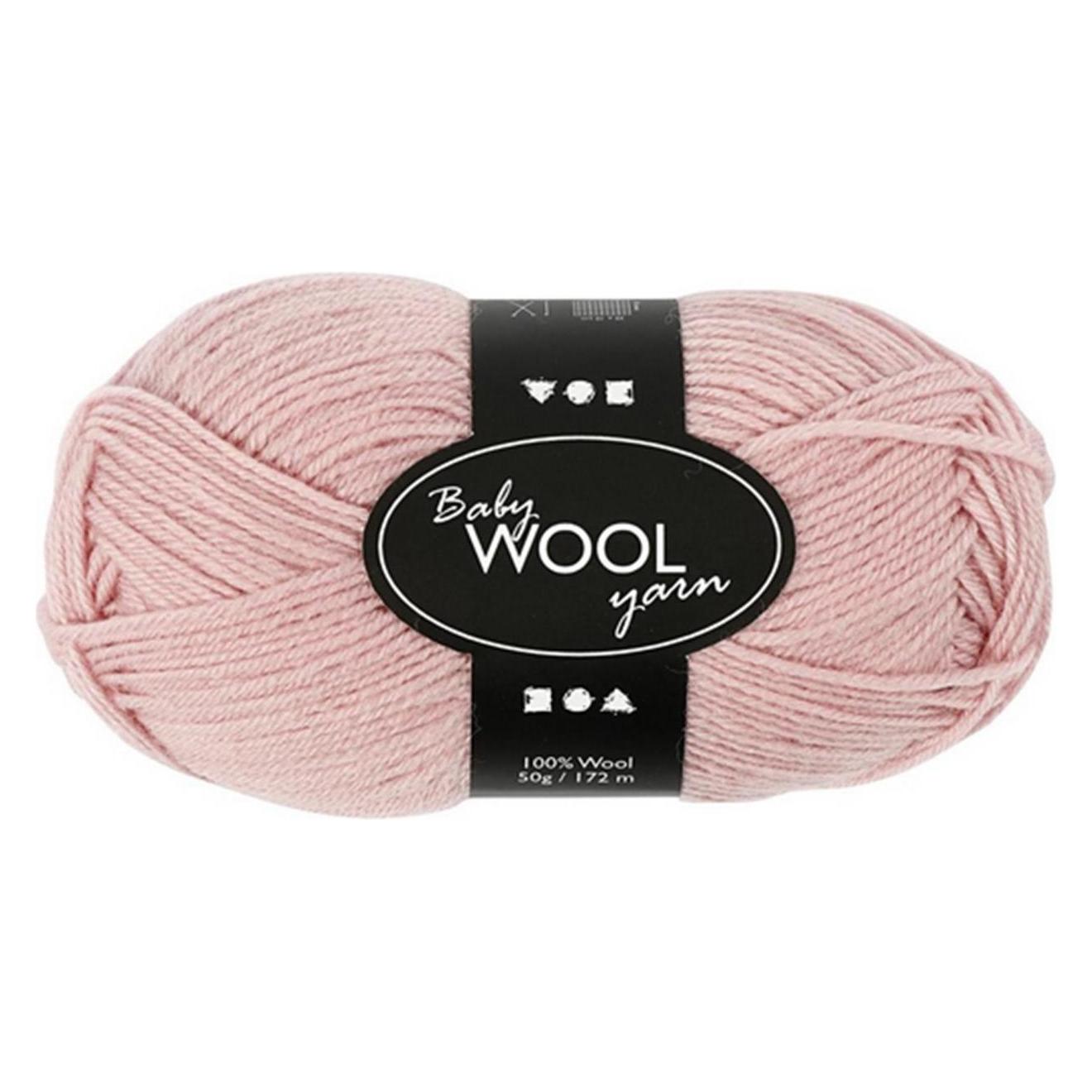 Creativ Company Wolle Babygarn Merino 50 g 14/4 Rosa (172 m) (41351)