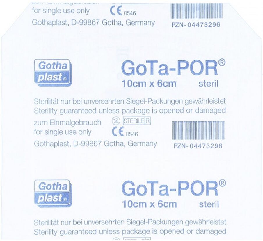 Gota-por Wundpflaster steril 60x100 mm