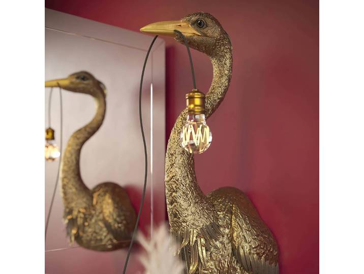 KARE Wandleuchte Animal Heron, messing / gold, für Wohn- / Esszimmer, Kunststoff