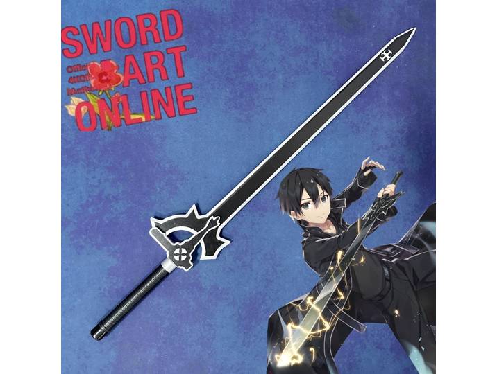 Katana Kirigaya Kazuto 100 cm, taille réelle, inspirée de l'anime Sword Art Online, sabre samouraï Kirito, couteau ninja, accessoire de cosplay, jouet non tranchant, cadeau