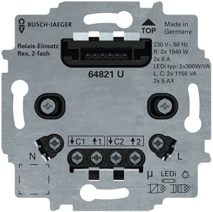 Busch-Jaeger Serienrelais-Einsatz flex 64821 U (2CKA006800A3044)