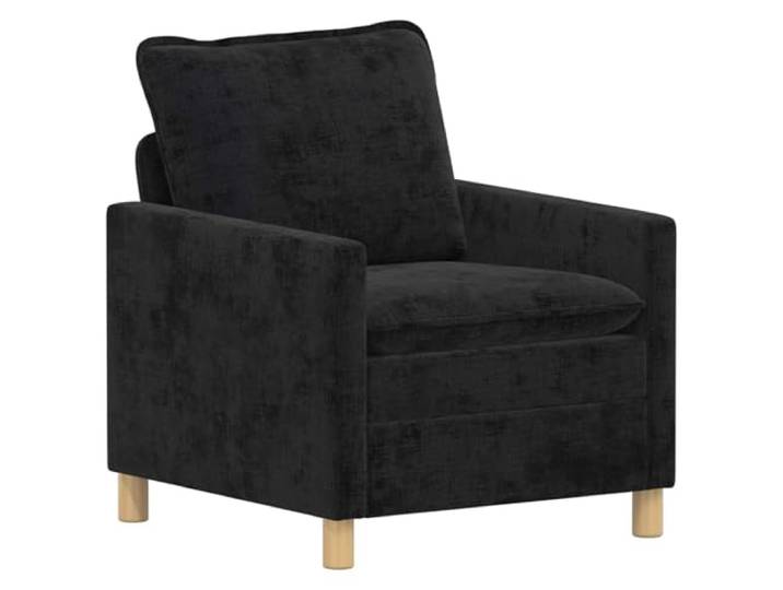 KTHLBRH Sofa-Set, 2-teilig, schwarz, Polyester Robustes Metallgestell, dicke Kissen, abnehmbare Bezüge, einfache Montage