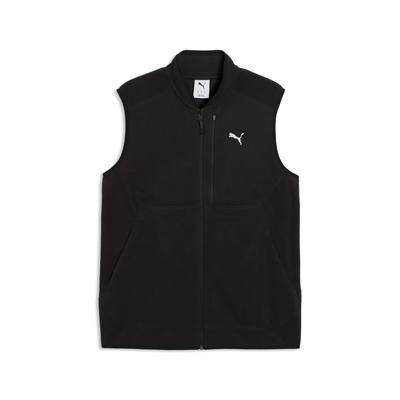 Funktionsjacke PUMA "PUMATECH Polarfleece Weste Herren", Herren, Gr. S, schwarz, Obermaterial: 100% Polyester. Seitentasche – Oben: 100% Baumwolle, Jacken Funktionsjacke