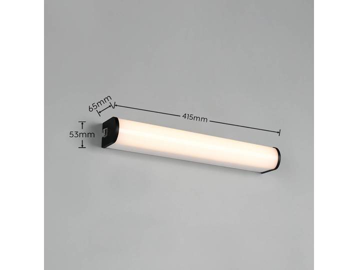 Trio Lighting Wandlampe Giacomo, schwarz, für Badezimmer, Metall, Modern, Wandleuchte, Wandlampe Innen