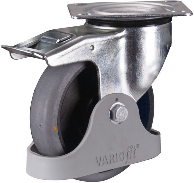 VARIOfit Roue de frein 160 × 40 mm gris électriquement conducteur (dpg-160.036)