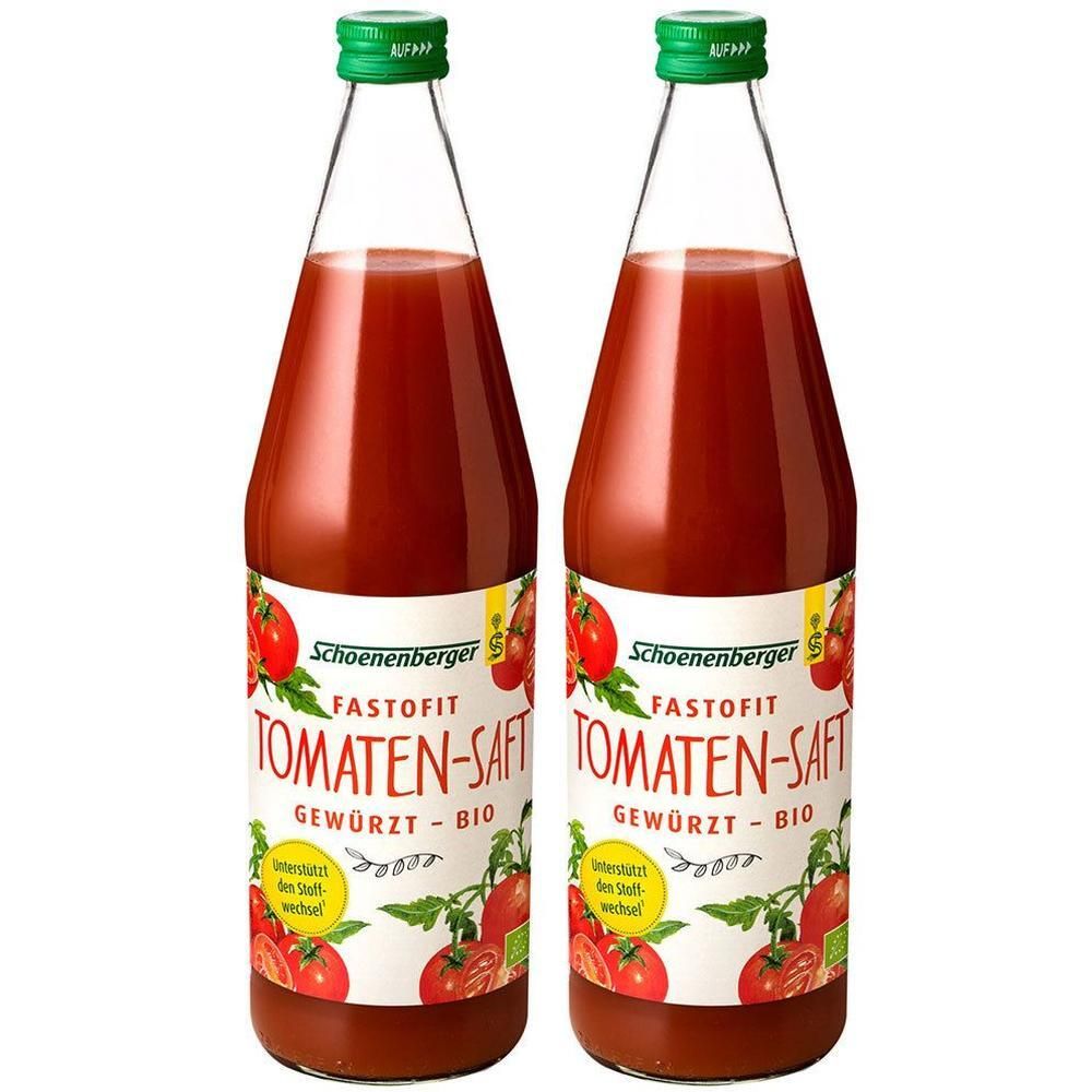 Fastofit gewürzter Tomatensaft Bio Schoenenberger 2x 2x750 ml Saft