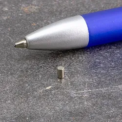 100 Stabmagnete, Neodym, 2 mm x 3 mm, N45, vernickelt, Haftkraft 160 g, silber