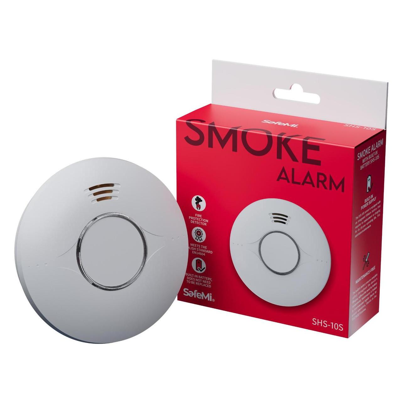 Plum SAFEMI Czujnik dymu - Wbudowana bateria 10 lat SHS-10S (SHS-10S)