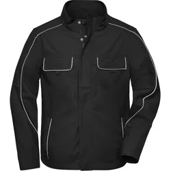 James & Nicholson Unisex Workwear Softshell Light Jacke Solid Softshell-Jacke JN882 black XXL