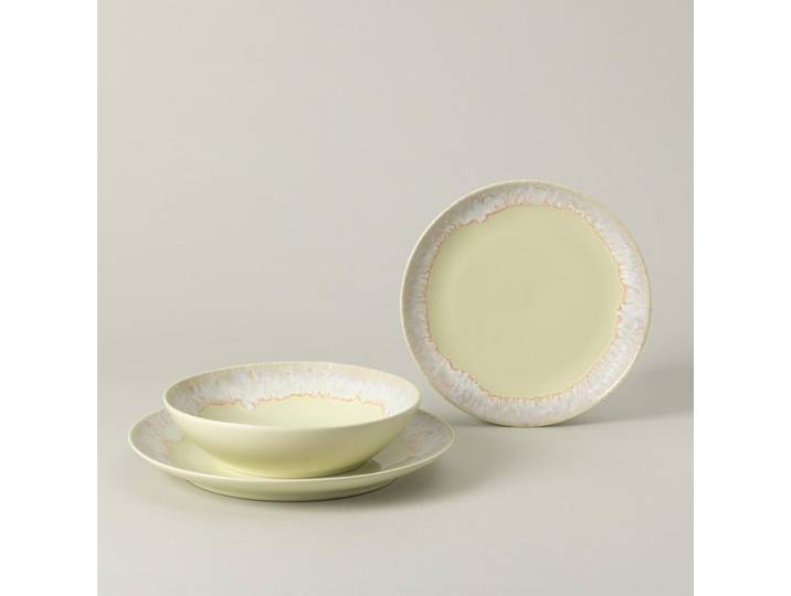 Costa Nova Tafelservice Taormina, Hellgelb, Keramik, 12-teilig, Handmade in Europe, Essen & Trinken, Geschirr, Geschirr-Sets, Tafelservice