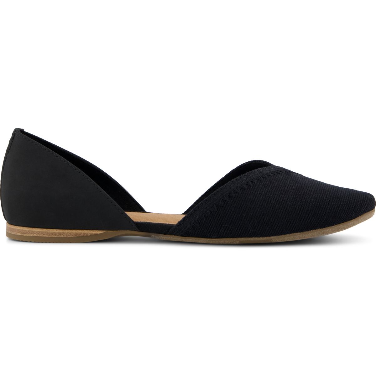 Toms Gemma Dorsay black heritage canvas/leather/embroidery 36 10023007-36