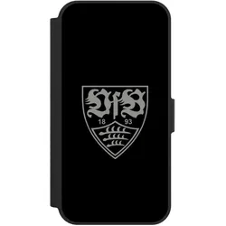 Nivocase Klapphülle für Apple iPhone 17e Handyhülle aus Kunst Leder NIVOflip schwarz Logo Offizielles (Apple iPhone 17e), Smartphone Hülle, Schwarz